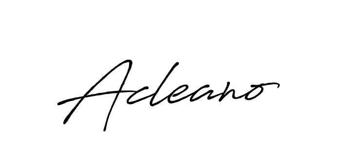 Create a beautiful signature design for name Acleano. With this signature (Antro_Vectra_Bolder) fonts, you can make a handwritten signature for free. Acleano signature style 7 images and pictures png