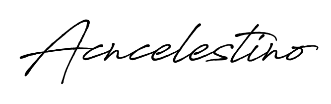 Create a personalized artistic stamp with Acncelestino in Antro_Vectra_Bolder font. Perfect for visual artists, designers, and influencers. Acncelestino signature style 7 images and pictures png