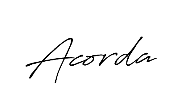 Make a beautiful signature design for name Acorda. With this signature (Antro_Vectra_Bolder) style, you can create a handwritten signature for free. Acorda signature style 7 images and pictures png