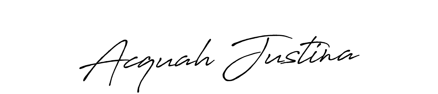 How to make Acquah Justina signature? Antro_Vectra_Bolder is a professional autograph style. Create handwritten signature for Acquah Justina name. Acquah Justina signature style 7 images and pictures png