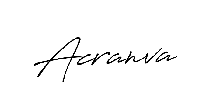 Also we have Acranva name is the best signature style. Create professional handwritten signature collection using Antro_Vectra_Bolder autograph style. Acranva signature style 7 images and pictures png