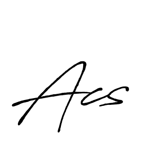 Acs stylish signature style. Best Handwritten Sign (Antro_Vectra_Bolder) for my name. Handwritten Signature Collection Ideas for my name Acs. Acs signature style 7 images and pictures png