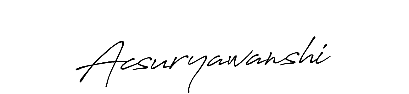 Acsuryawanshi stylish signature style. Best Handwritten Sign (Antro_Vectra_Bolder) for my name. Handwritten Signature Collection Ideas for my name Acsuryawanshi. Acsuryawanshi signature style 7 images and pictures png