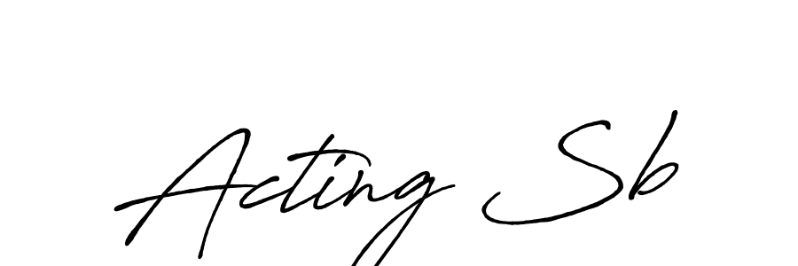 How to make Acting Sb signature? Antro_Vectra_Bolder is a professional autograph style. Create handwritten signature for Acting Sb name. Acting Sb signature style 7 images and pictures png