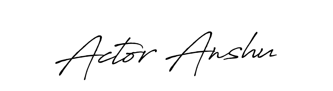 Make a beautiful signature design for name Actor Anshu. Use this online signature maker to create a handwritten signature for free. Actor Anshu signature style 7 images and pictures png
