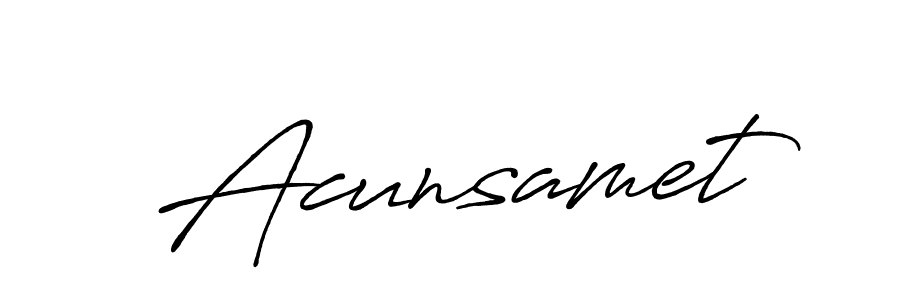 Use a signature maker to create a handwritten signature online. With this signature software, you can design (Antro_Vectra_Bolder) your own signature for name Acunsamet. Acunsamet signature style 7 images and pictures png