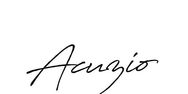 Create a beautiful signature design for name Acuzio. With this signature (Antro_Vectra_Bolder) fonts, you can make a handwritten signature for free. Acuzio signature style 7 images and pictures png