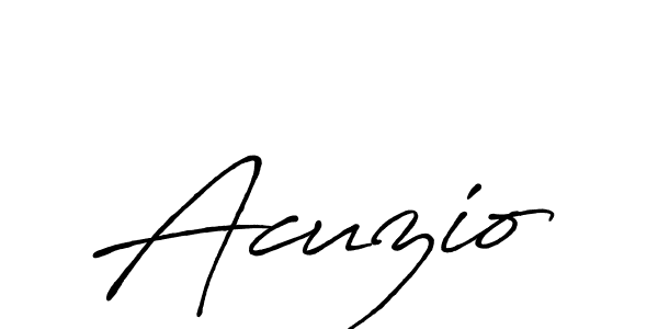 Use a signature maker to create a handwritten signature online. With this signature software, you can design (Antro_Vectra_Bolder) your own signature for name Acuzio. Acuzio signature style 7 images and pictures png