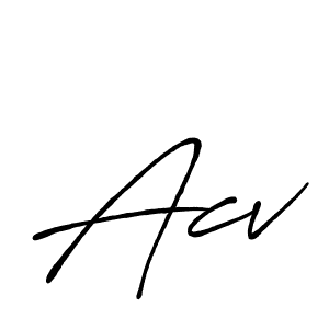 Also we have Acv name is the best signature style. Create professional handwritten signature collection using Antro_Vectra_Bolder autograph style. Acv signature style 7 images and pictures png