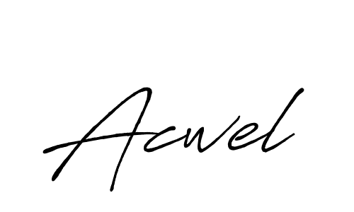 Also we have Acwel name is the best signature style. Create professional handwritten signature collection using Antro_Vectra_Bolder autograph style. Acwel signature style 7 images and pictures png