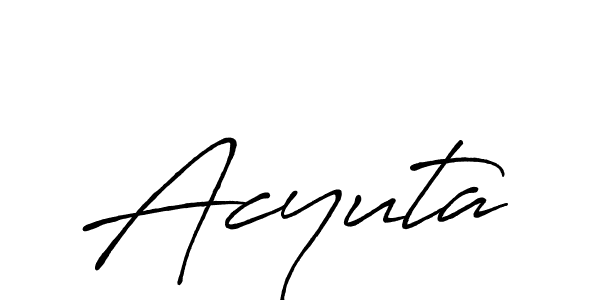 How to make Acyuta signature? Antro_Vectra_Bolder is a professional autograph style. Create handwritten signature for Acyuta name. Acyuta signature style 7 images and pictures png