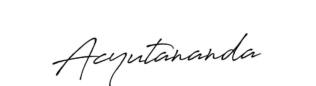 Similarly Antro_Vectra_Bolder is the best handwritten signature design. Signature creator online .You can use it as an online autograph creator for name Acyutananda. Acyutananda signature style 7 images and pictures png