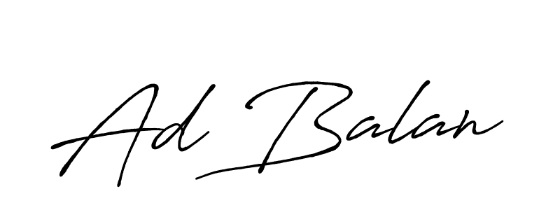 How to make Ad Balan name signature. Use Antro_Vectra_Bolder style for creating short signs online. This is the latest handwritten sign. Ad Balan signature style 7 images and pictures png