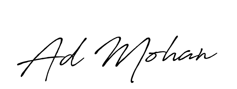 Create a beautiful signature design for name Ad Mohan. With this signature (Antro_Vectra_Bolder) fonts, you can make a handwritten signature for free. Ad Mohan signature style 7 images and pictures png