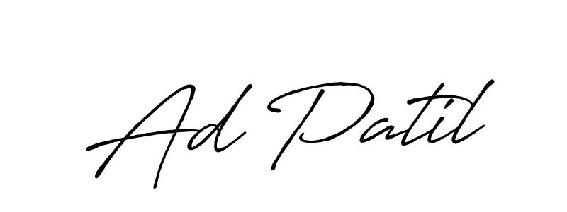 You should practise on your own different ways (Antro_Vectra_Bolder) to write your name (Ad Patil) in signature. don't let someone else do it for you. Ad Patil signature style 7 images and pictures png