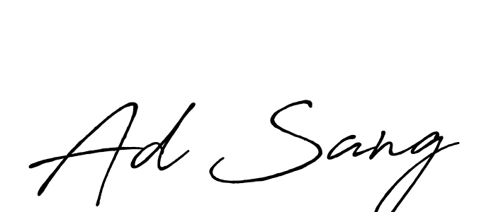 Also You can easily find your signature by using the search form. We will create Ad Sang name handwritten signature images for you free of cost using Antro_Vectra_Bolder sign style. Ad Sang signature style 7 images and pictures png