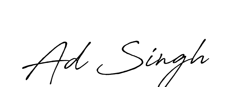 Also we have Ad Singh name is the best signature style. Create professional handwritten signature collection using Antro_Vectra_Bolder autograph style. Ad Singh signature style 7 images and pictures png