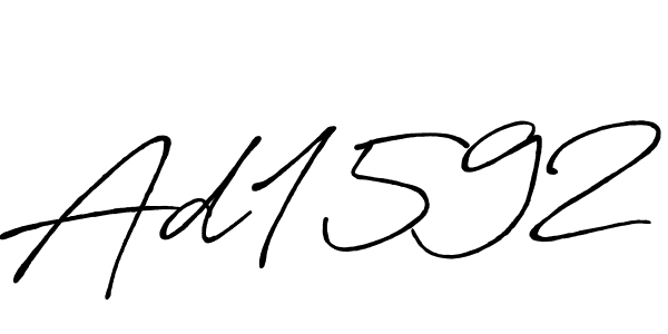 How to make Ad1592 name signature. Use Antro_Vectra_Bolder style for creating short signs online. This is the latest handwritten sign. Ad1592 signature style 7 images and pictures png