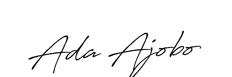 Make a beautiful signature design for name Ada Ajobo. With this signature (Antro_Vectra_Bolder) style, you can create a handwritten signature for free. Ada Ajobo signature style 7 images and pictures png