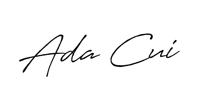 Similarly Antro_Vectra_Bolder is the best handwritten signature design. Signature creator online .You can use it as an online autograph creator for name Ada Cui. Ada Cui signature style 7 images and pictures png