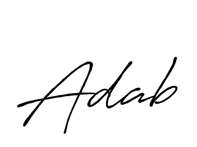 if you are searching for the best signature style for your name Adab. so please give up your signature search. here we have designed multiple signature styles  using Antro_Vectra_Bolder. Adab signature style 7 images and pictures png