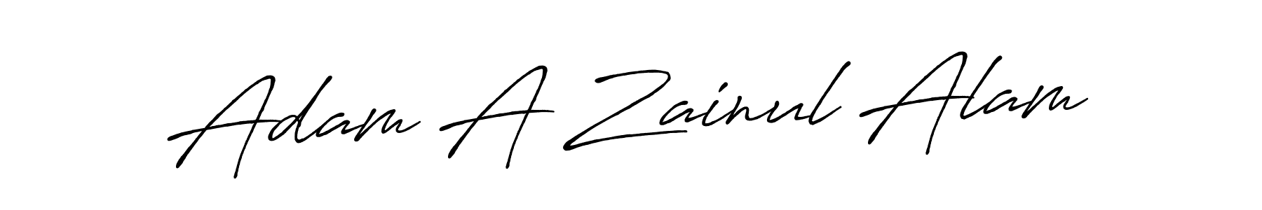 Create a beautiful signature design for name Adam A Zainul Alam. With this signature (Antro_Vectra_Bolder) fonts, you can make a handwritten signature for free. Adam A Zainul Alam signature style 7 images and pictures png