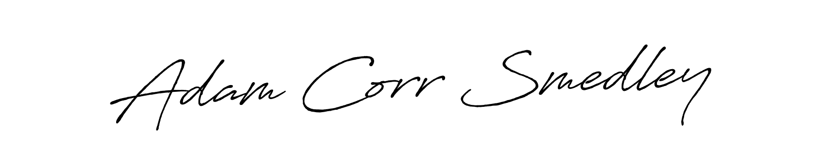 Create a beautiful signature design for name Adam Corr Smedley. With this signature (Antro_Vectra_Bolder) fonts, you can make a handwritten signature for free. Adam Corr Smedley signature style 7 images and pictures png