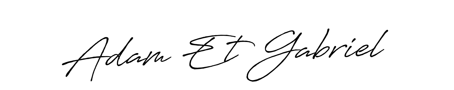 Design your own signature with our free online signature maker. With this signature software, you can create a handwritten (Antro_Vectra_Bolder) signature for name Adam Et Gabriel. Adam Et Gabriel signature style 7 images and pictures png