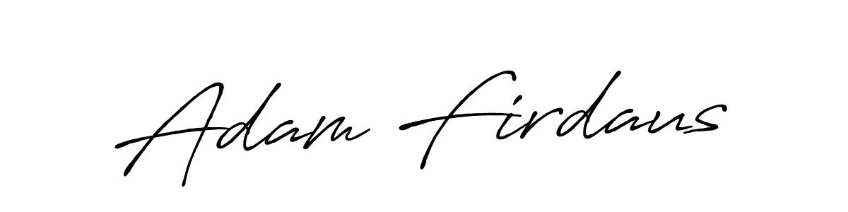 Create a beautiful signature design for name Adam Firdaus. With this signature (Antro_Vectra_Bolder) fonts, you can make a handwritten signature for free. Adam Firdaus signature style 7 images and pictures png