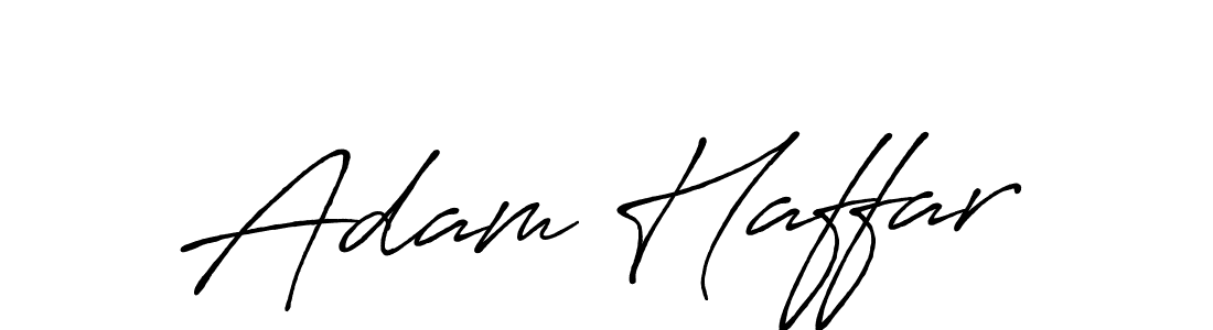 How to make Adam Haffar name signature. Use Antro_Vectra_Bolder style for creating short signs online. This is the latest handwritten sign. Adam Haffar signature style 7 images and pictures png