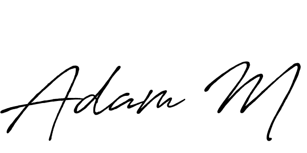 Also we have Adam M name is the best signature style. Create professional handwritten signature collection using Antro_Vectra_Bolder autograph style. Adam M signature style 7 images and pictures png