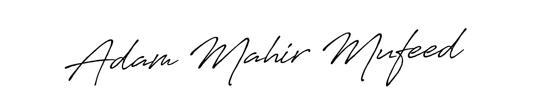 Design your own signature with our free online signature maker. With this signature software, you can create a handwritten (Antro_Vectra_Bolder) signature for name Adam Mahir Mufeed. Adam Mahir Mufeed signature style 7 images and pictures png