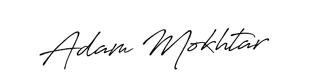 Design your own signature with our free online signature maker. With this signature software, you can create a handwritten (Antro_Vectra_Bolder) signature for name Adam Mokhtar. Adam Mokhtar signature style 7 images and pictures png