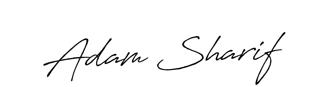 How to make Adam Sharif name signature. Use Antro_Vectra_Bolder style for creating short signs online. This is the latest handwritten sign. Adam Sharif signature style 7 images and pictures png