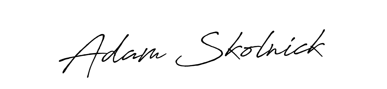 The best way (Antro_Vectra_Bolder) to make a short signature is to pick only two or three words in your name. The name Adam Skolnick include a total of six letters. For converting this name. Adam Skolnick signature style 7 images and pictures png