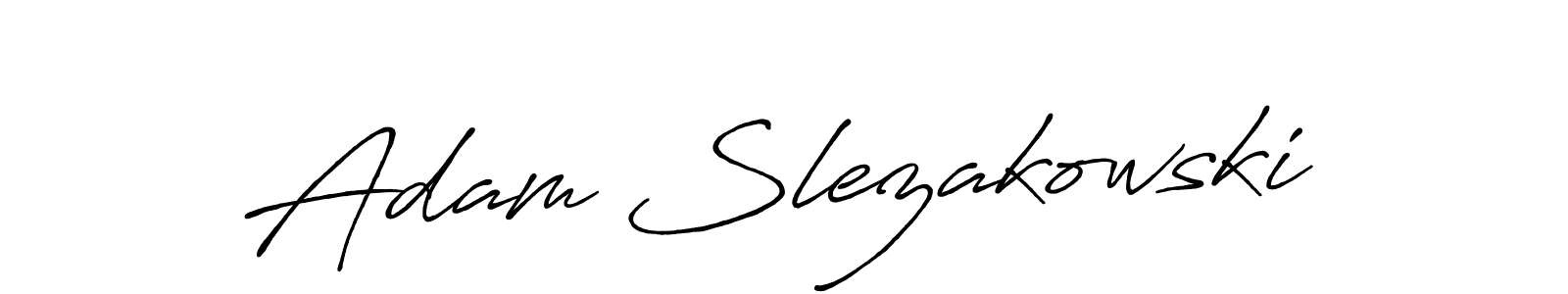 Design your own signature with our free online signature maker. With this signature software, you can create a handwritten (Antro_Vectra_Bolder) signature for name Adam Slezakowski. Adam Slezakowski signature style 7 images and pictures png