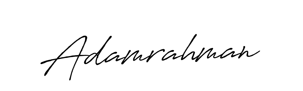 Use a signature maker to create a handwritten signature online. With this signature software, you can design (Antro_Vectra_Bolder) your own signature for name Adamrahman. Adamrahman signature style 7 images and pictures png