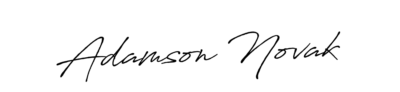 It looks lik you need a new signature style for name Adamson Novak. Design unique handwritten (Antro_Vectra_Bolder) signature with our free signature maker in just a few clicks. Adamson Novak signature style 7 images and pictures png