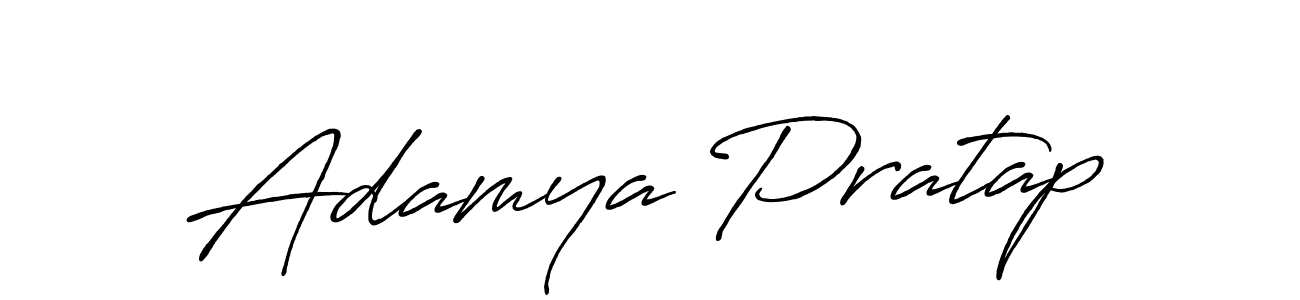 if you are searching for the best signature style for your name Adamya Pratap. so please give up your signature search. here we have designed multiple signature styles  using Antro_Vectra_Bolder. Adamya Pratap signature style 7 images and pictures png