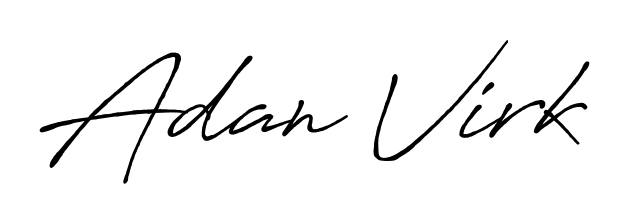 A dynamic signature style for Adan Virk using Antro_Vectra_Bolder script. Designed to look authentic, handwritten, and professional. Adan Virk signature style 7 images and pictures png