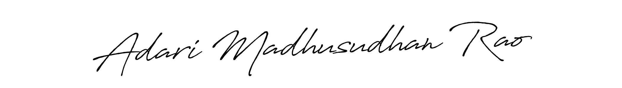The best way (Antro_Vectra_Bolder) to make a short signature is to pick only two or three words in your name. The name Adari Madhusudhan Rao include a total of six letters. For converting this name. Adari Madhusudhan Rao signature style 7 images and pictures png
