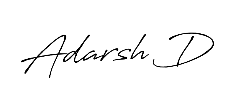 How to make Adarsh D signature? Antro_Vectra_Bolder is a professional autograph style. Create handwritten signature for Adarsh D name. Adarsh D signature style 7 images and pictures png