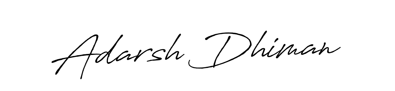 Also we have Adarsh Dhiman name is the best signature style. Create professional handwritten signature collection using Antro_Vectra_Bolder autograph style. Adarsh Dhiman signature style 7 images and pictures png