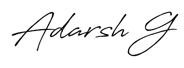 Try this chic Adarsh G handwritten sign style. Using Antro_Vectra_Bolder font elements, it gives your name a sleek, memorable identity. Adarsh G signature style 7 images and pictures png