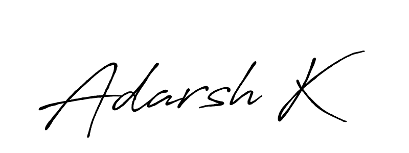 The best way (Antro_Vectra_Bolder) to make a short signature is to pick only two or three words in your name. The name Adarsh K include a total of six letters. For converting this name. Adarsh K signature style 7 images and pictures png