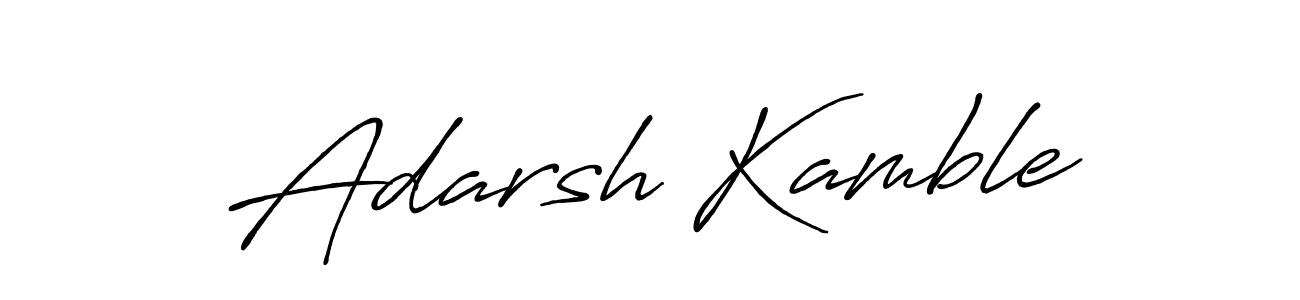 Make a beautiful signature design for name Adarsh Kamble. With this signature (Antro_Vectra_Bolder) style, you can create a handwritten signature for free. Adarsh Kamble signature style 7 images and pictures png