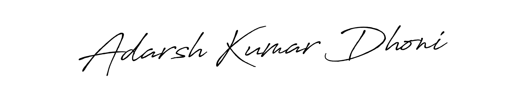 Use a signature maker to create a handwritten signature online. With this signature software, you can design (Antro_Vectra_Bolder) your own signature for name Adarsh Kumar Dhoni. Adarsh Kumar Dhoni signature style 7 images and pictures png