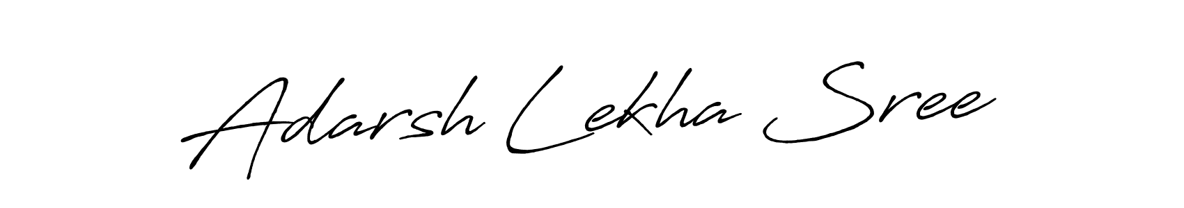 Antro_Vectra_Bolder is a professional signature style that is perfect for those who want to add a touch of class to their signature. It is also a great choice for those who want to make their signature more unique. Get Adarsh Lekha Sree name to fancy signature for free. Adarsh Lekha Sree signature style 7 images and pictures png