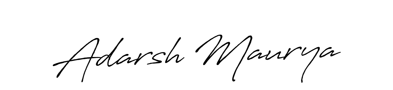 How to make Adarsh Maurya name signature. Use Antro_Vectra_Bolder style for creating short signs online. This is the latest handwritten sign. Adarsh Maurya signature style 7 images and pictures png