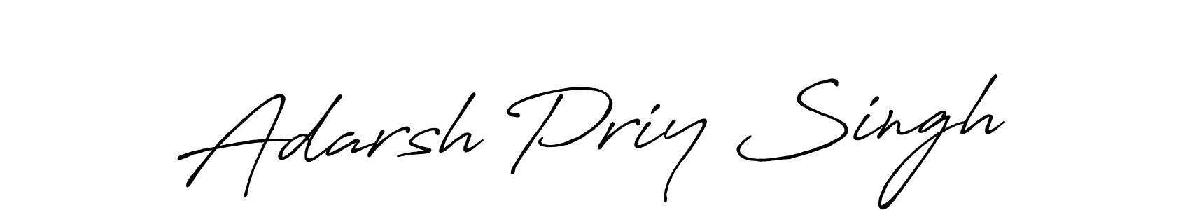 Design your own signature with our free online signature maker. With this signature software, you can create a handwritten (Antro_Vectra_Bolder) signature for name Adarsh Priy Singh. Adarsh Priy Singh signature style 7 images and pictures png